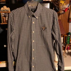 NWOT N.O. Saints Button Down Dress/Casual Shirt